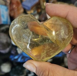 Yellow Citrine Heart